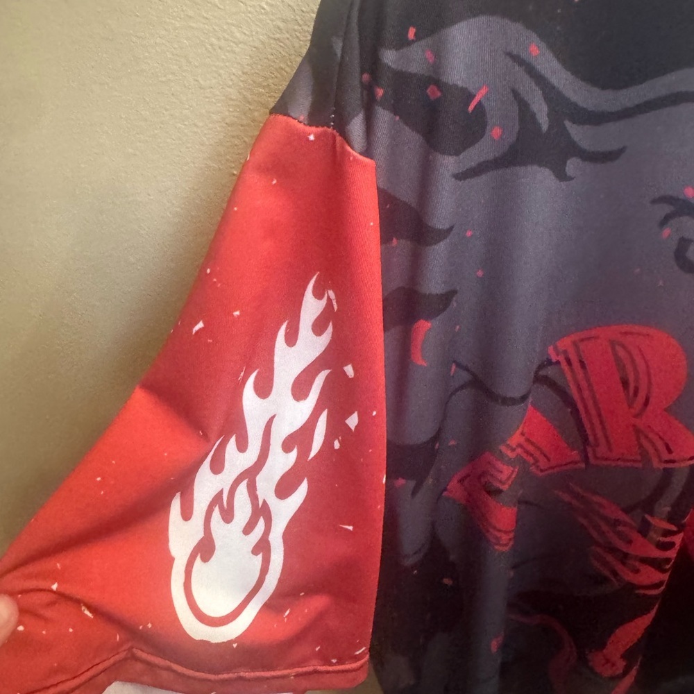 RARE FIREBALL Jersey Black Red Size XXL New Never Worn Streetwear Athletics NWOT - Picture 12 of 15